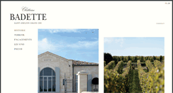 Desktop Screenshot of chateau-badette.com